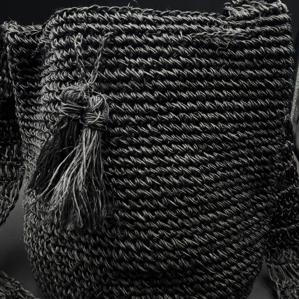 Fique Bag Black With Cords
